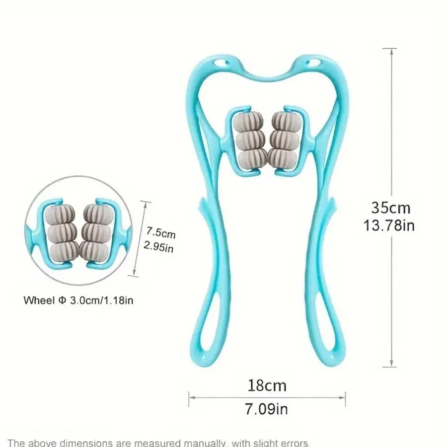 Six Wheel Cervical Massager Clip Neck Massage Roller Manual Multifunctional Neck Shoulder Back Massager Tools
