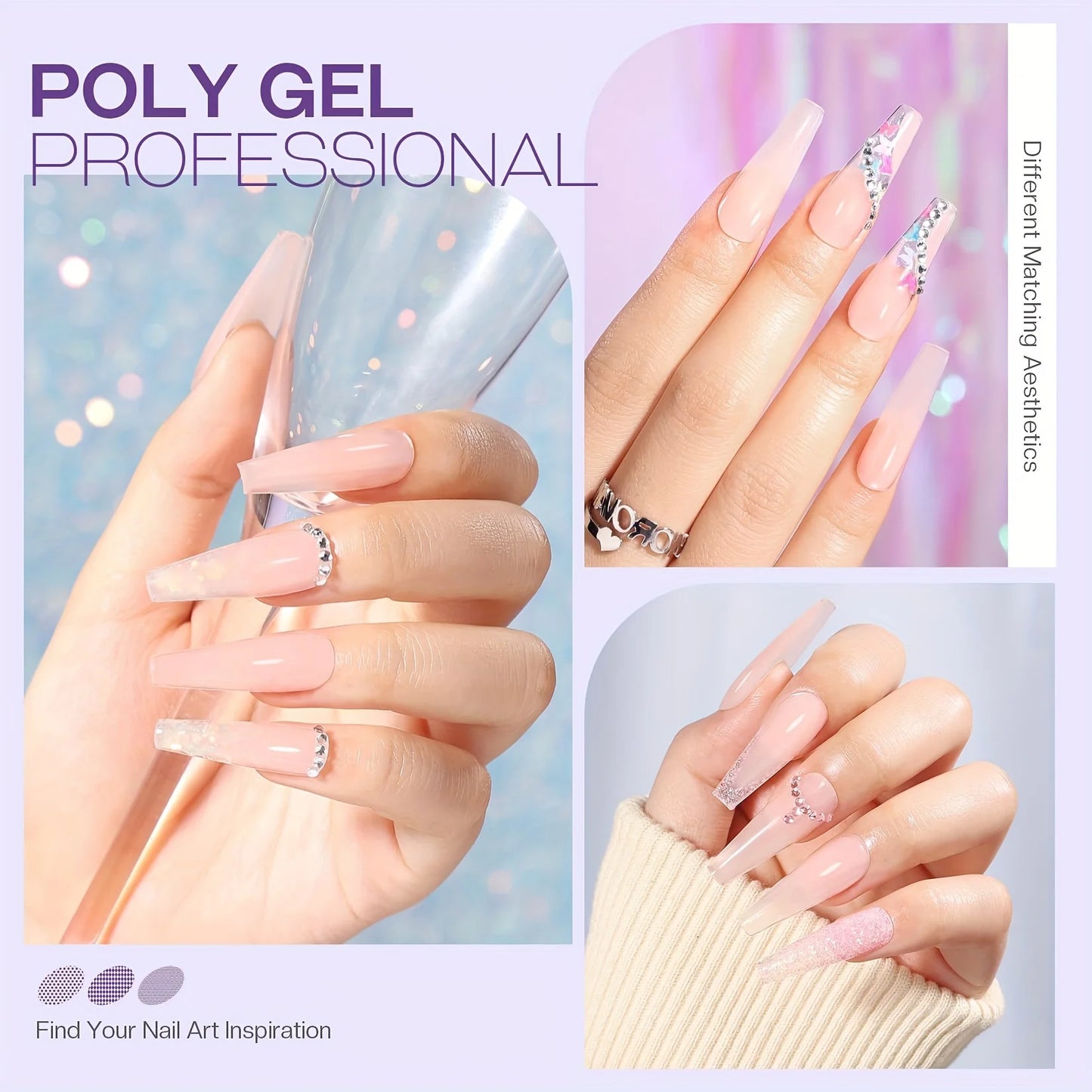 Morovan Poly Nail Gel Kit - 12 Colors Poly Gel Nail Kit with UV Light and Nail Drill for Beginners Poly Gel Extension Nail Kit