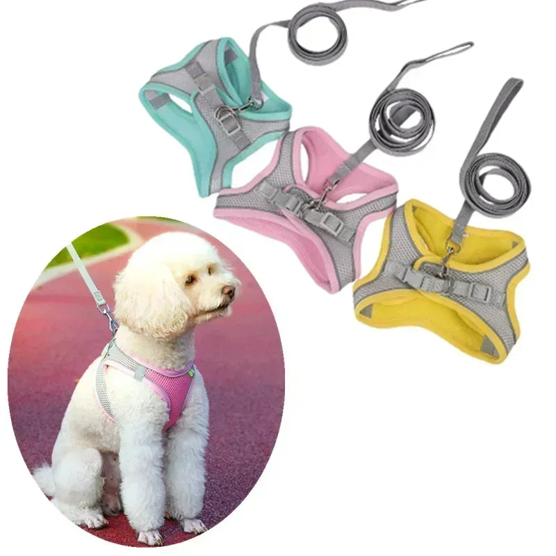 Vest Walking Traction Rope Cat Harness with Reflective Strip