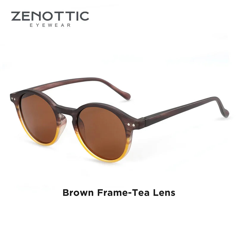 Zenottic Retro Circular Polarized Sunglasses S Size 2024 2025 for Men Women Vintage Small Round UV400 Goggles Shades