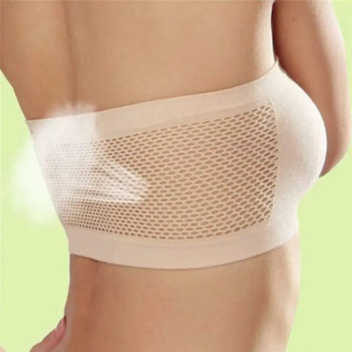 Summer Free Size Tube Invisible Bra Breathable Back Mesh Strapless Crop Top for Women Ladies Sexy Bralette Dress