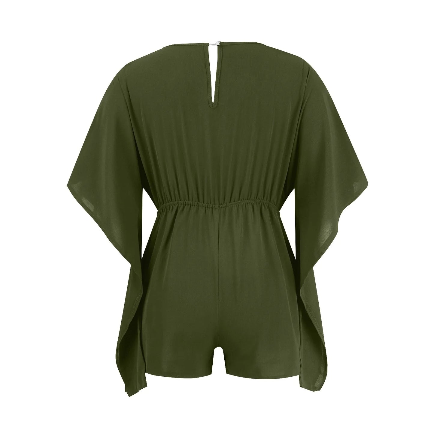 Summer Beach Women Romper Playsuit Lace Up V Neck Casual