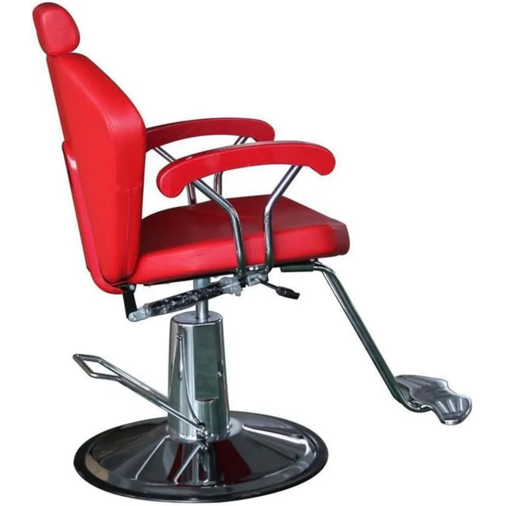 Beautynao Salon Chair Hair Cutting Styling Chair Barber Chair Beauty Hydraulic Equipment(Red)