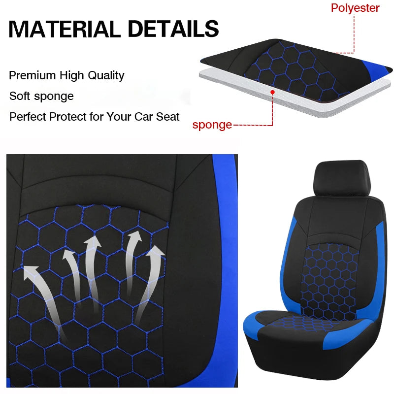 Universal Car Seat Cover Football Pattern Car Accessories Interior Airbag Compatible for Most Car SUV Truck Van