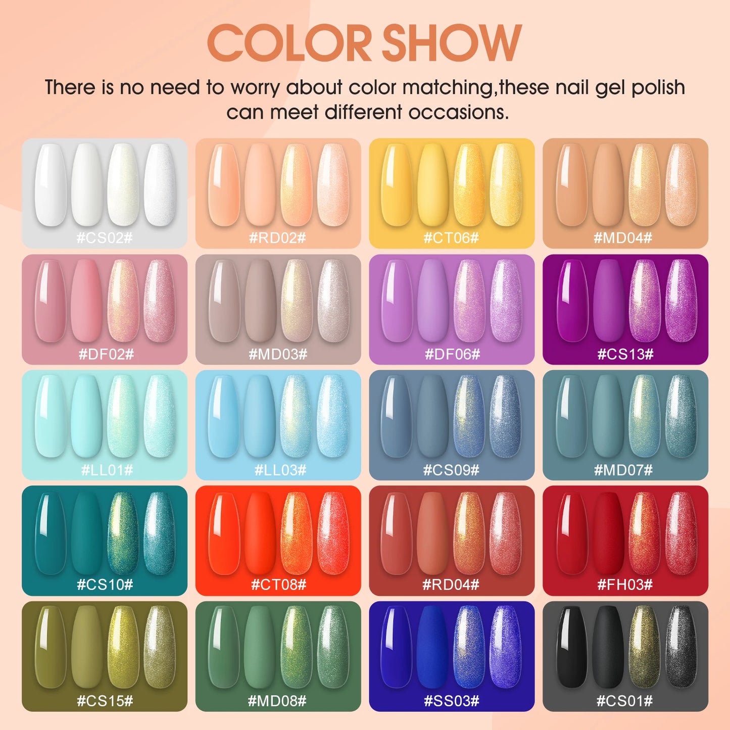 Coscelia 20Pc Manicure Kit With Lamp Base And Top Coat