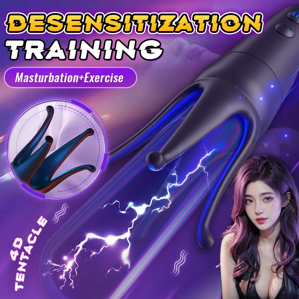 Four Claw Silicone Penis Masturbator Glans Stimulator