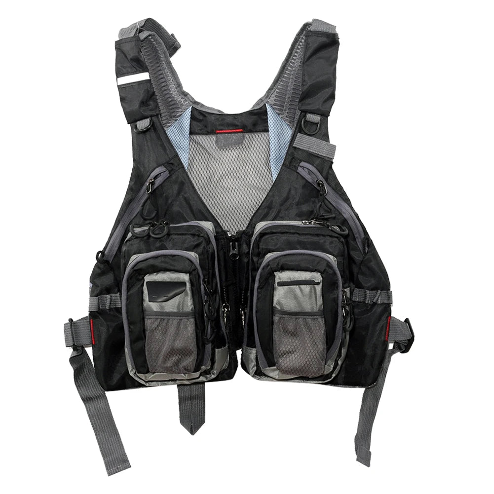 Fishing Vest with 10 Pockets Waterproof Adjustable Breathable Safety Jacket for Men and Women Outdoor Accessories