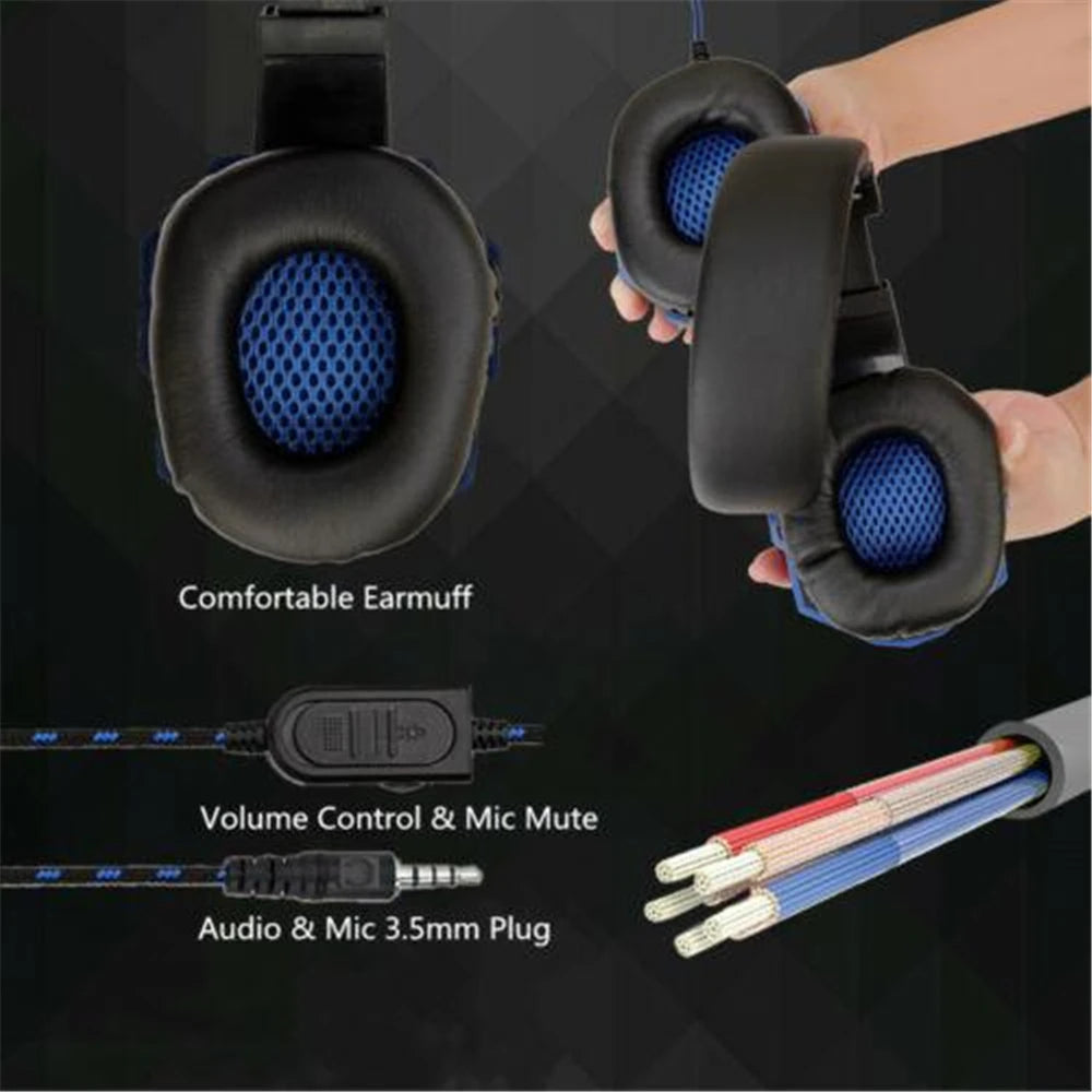 Wired Gaming Headset for PS4 PS5 Xbox Smartphone and PC 120 Degree Adjustable with Noise Cancelling Microphone