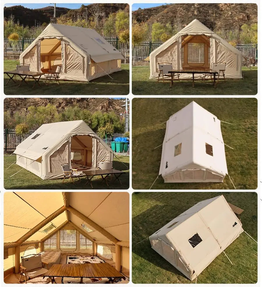 129 Square Feets Inflatable Camping Tent for 8-10 People