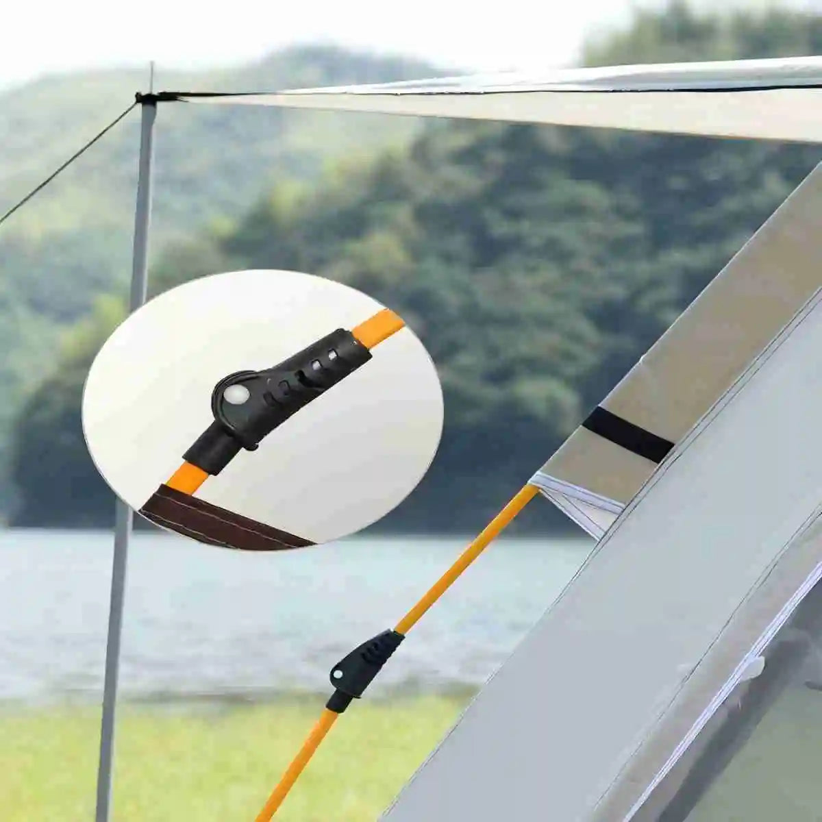 Outdoor Shelter Sunshade Self Driving Travel Camping Tent with Two Doors and Two Windows
