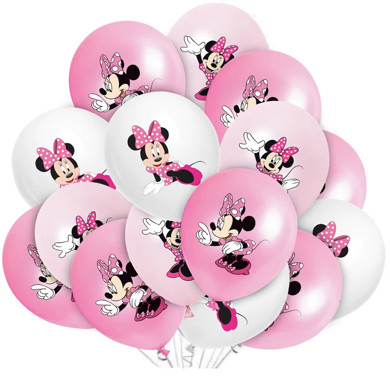 Minnie Mouse Birthday Party Decoration Girls Disposable Tableware Balloon Cups Plates Tablecloth Baby Shower Party Supplies