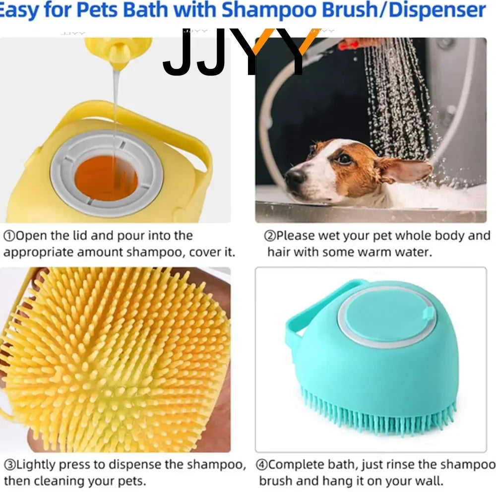 JJYY Bathroom Puppy Big Dog Cat Bath Massage Gloves Brush