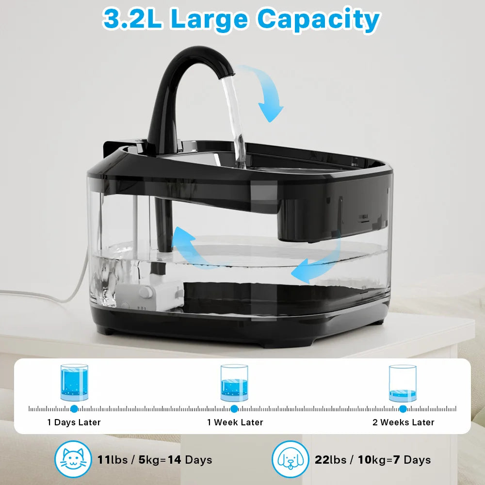4.5L Large Capacity Cat Water Fountain Smart Automatic Dispenser
