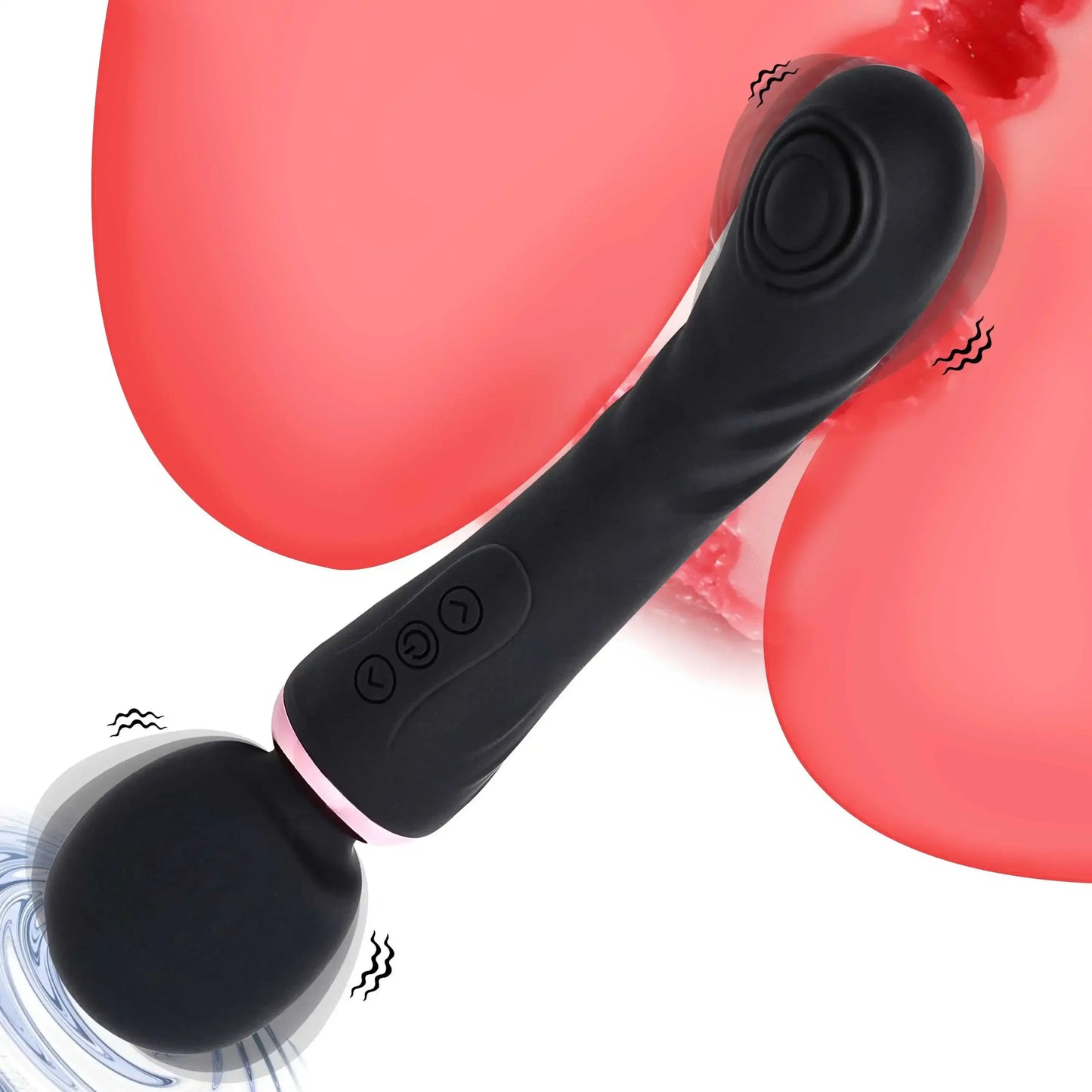 Double Ended Vibrator G Spot Wand Stimulator 10 Modes