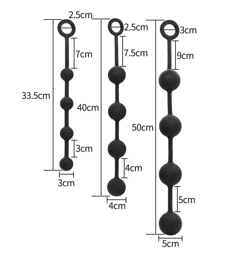 Silicone Anal Beads Butt Plug For Adults Erotic Masturbator