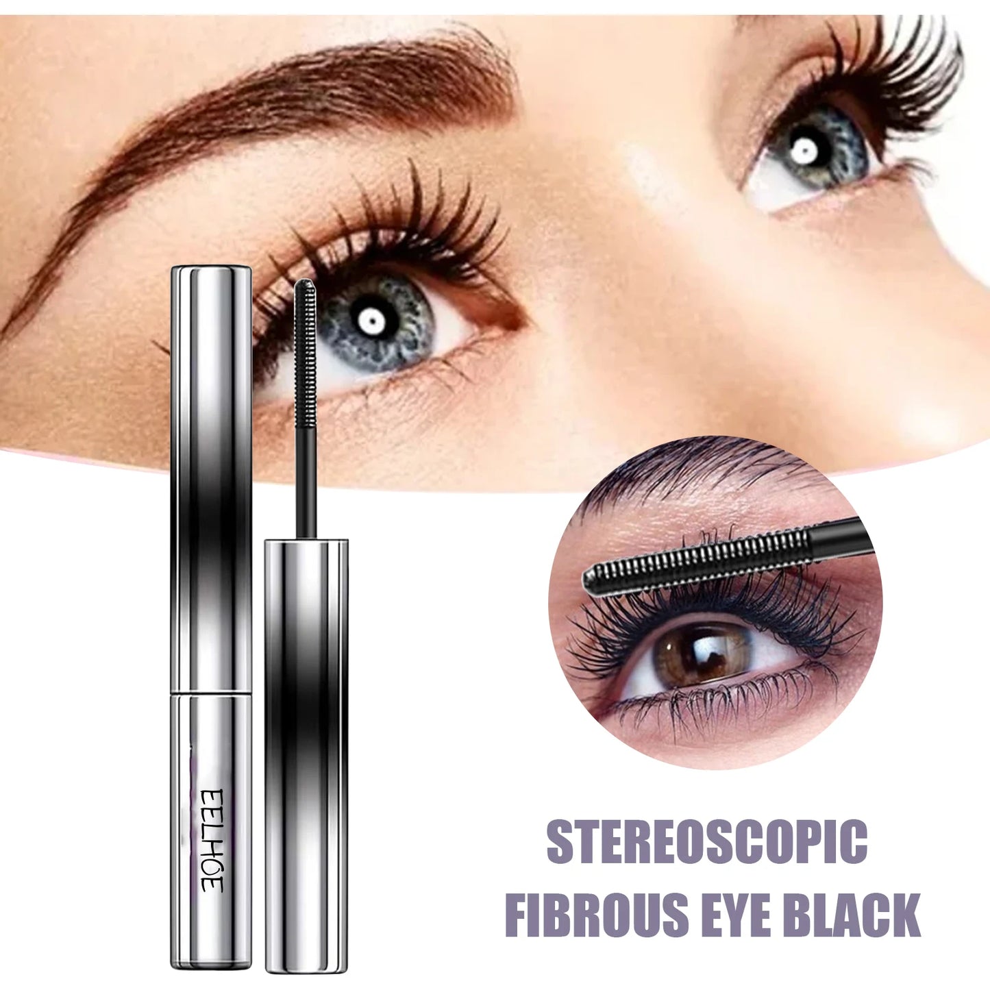 Ultra-fine Waterproof Mascara Lengthening Black 3D Lash