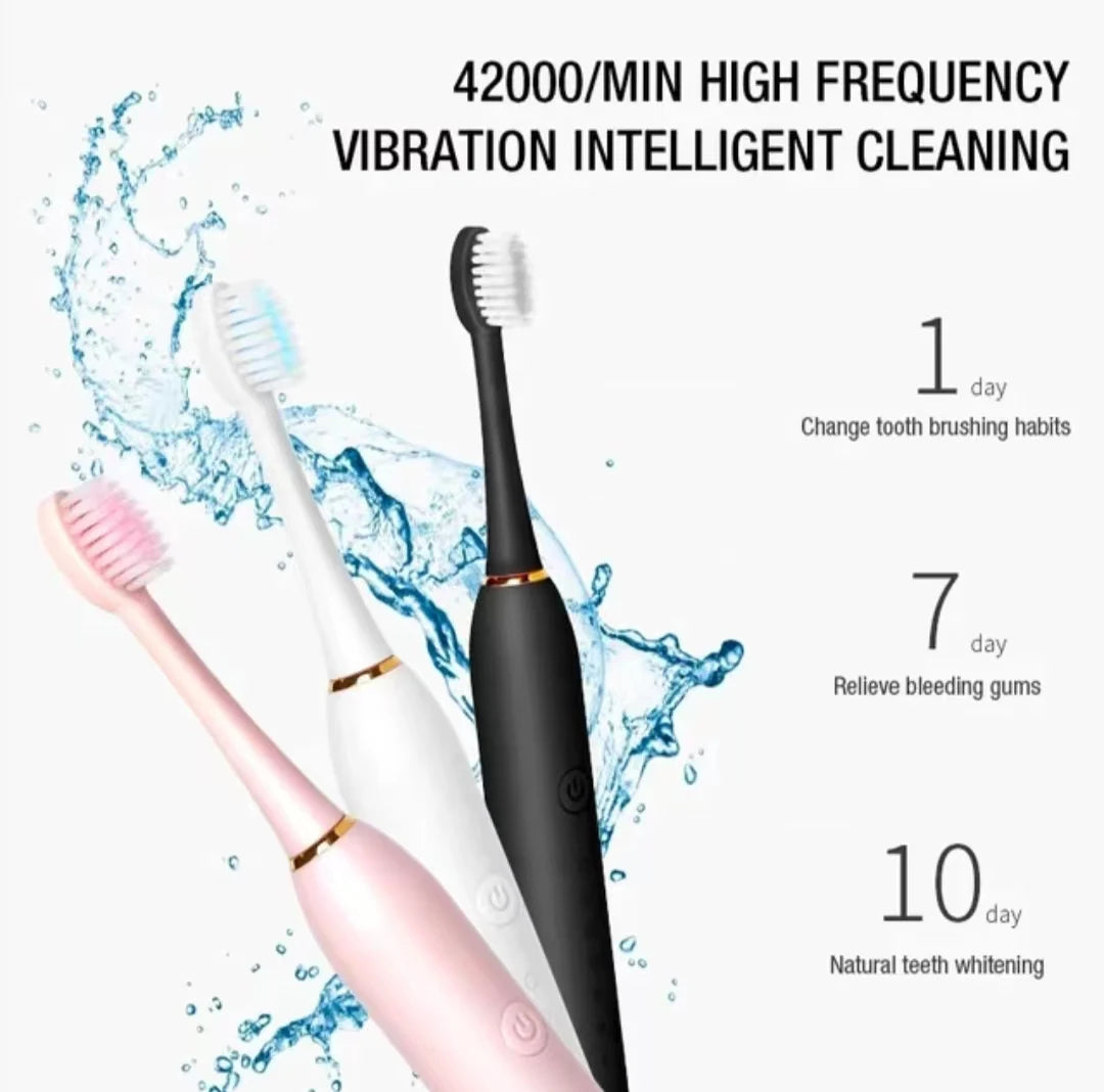 Sonic Electric Toothbrush for Adults IPX7 Waterproof 6 Modes