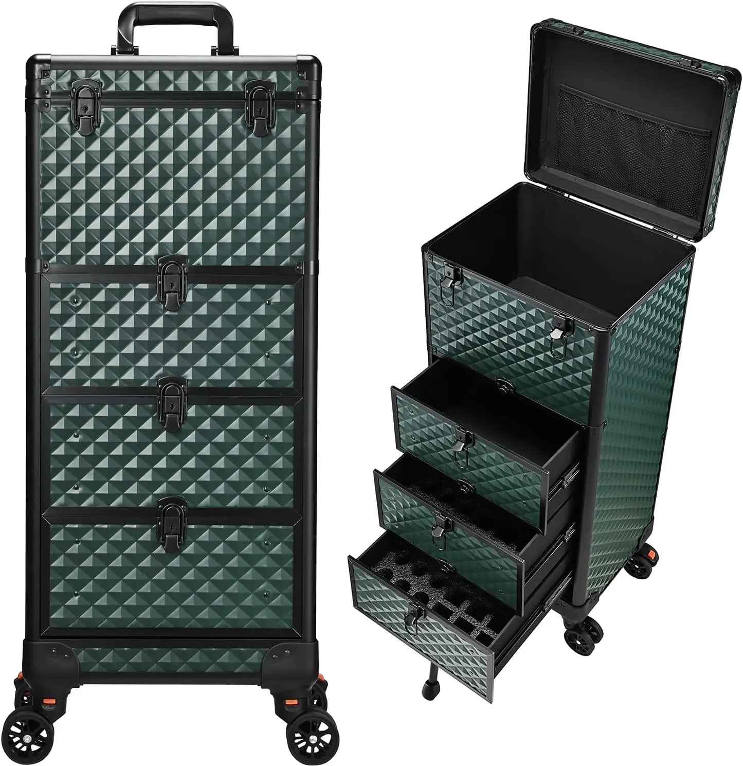 Salon Trolley with 3Drawers&Lockable Wheels for Beauty Salon,Nail Tech, Face Painting, Hairstylist, Makeup Artist, Salon Trolley