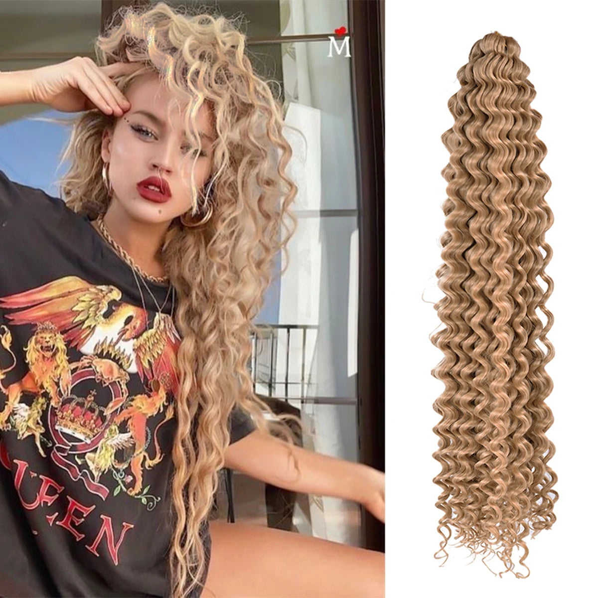 28 Inch Long Deep Wave Crochet Hair Effortless Ocean Wave Glam