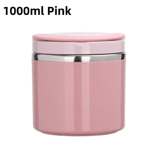 630 Milliliter and 1000 Milliliter Food Thermal Jar Insulated Soup Cup Thermos Containers Stainless Steel Lunch Box for School Children