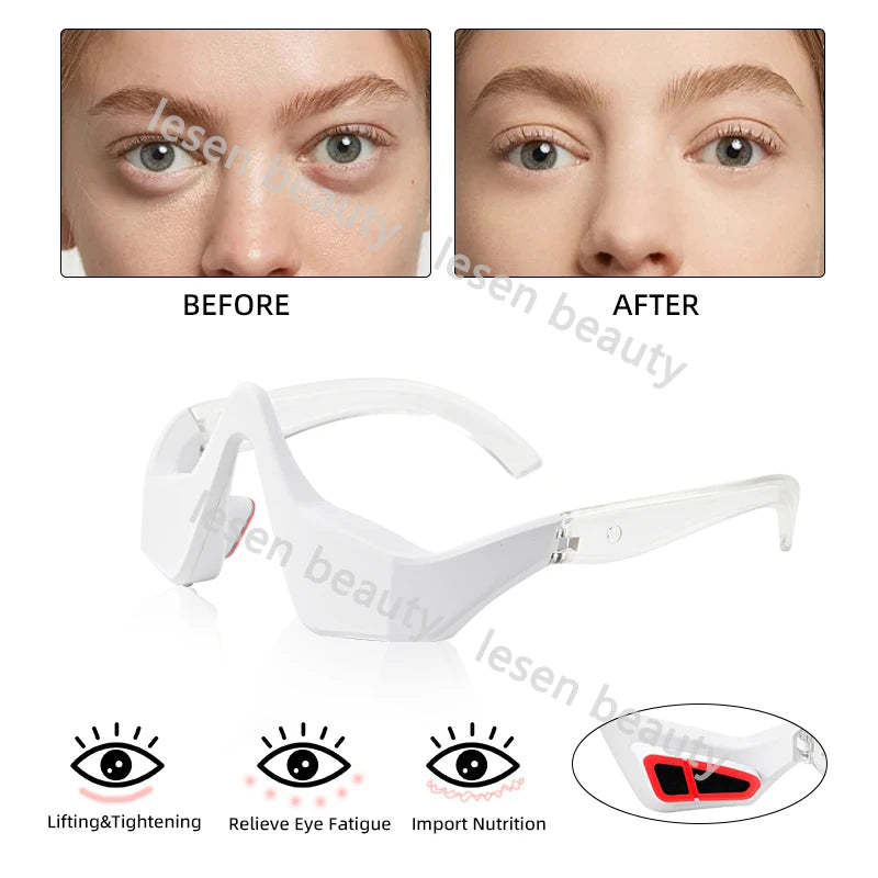 3D Smart EMS Micro Current Pulse Red Light Therapy Eye Massager for Fatigue Relief and Wrinkle Reduction