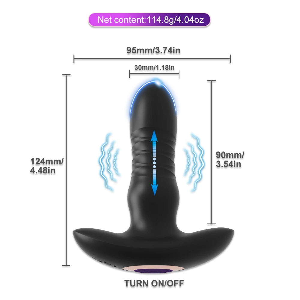 Telescopic Vibrating Anal Butt Plug With App Remote