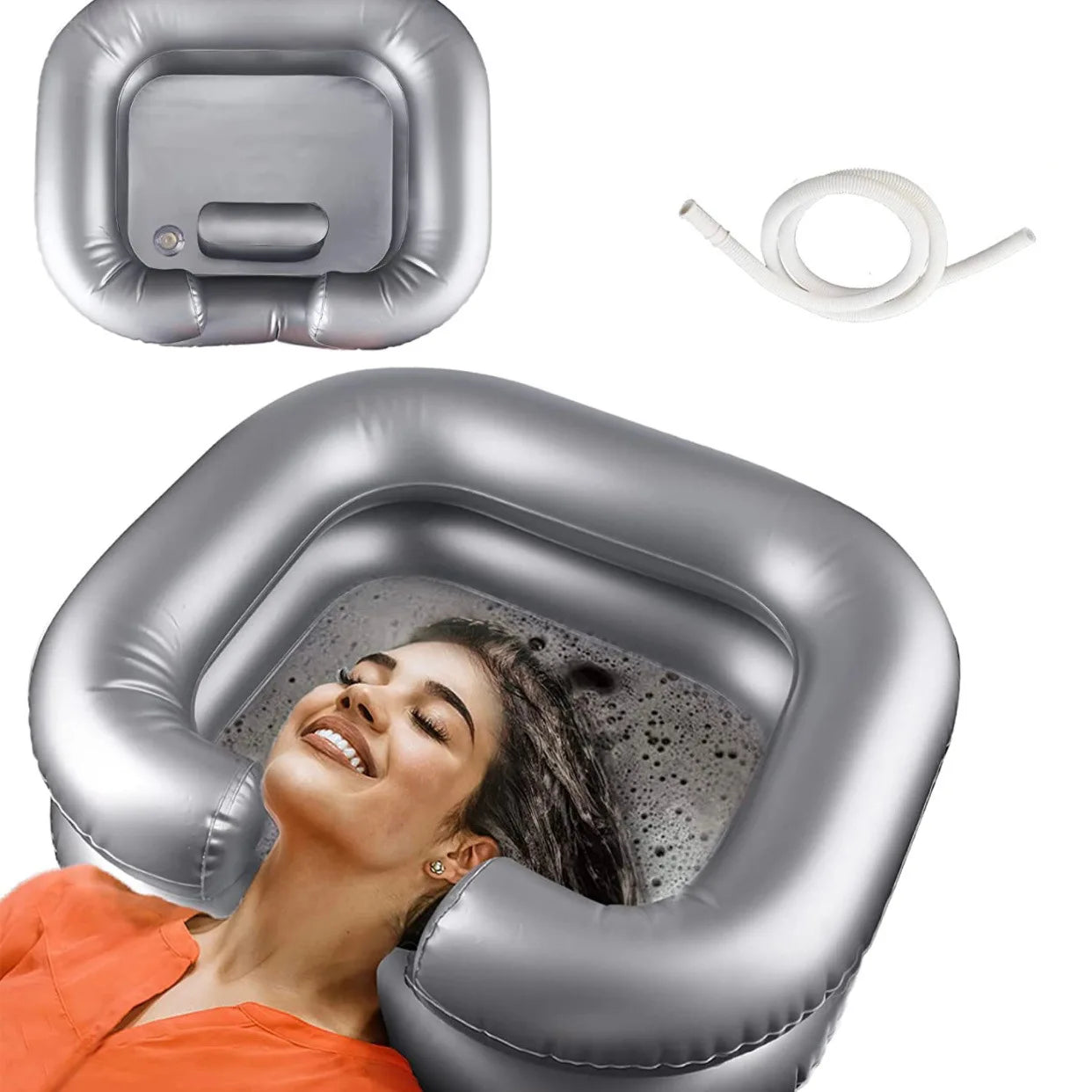 Inflatable Shampoo Basin - Portable Hair Washing Bowl for Bedridden