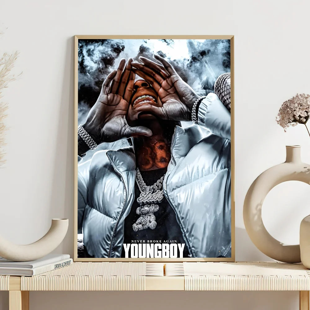 NBA Youngboy Poster Self Adhesive Wall Sticker Home Decor