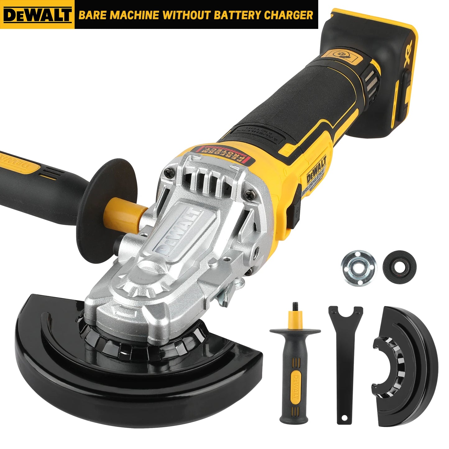 Dewalt DCG405FN 18V Max XR Brushless Cordless Angle Grinder 125mm 8500 RPM Cutting and Polishing Rechargeable Handheld Tool