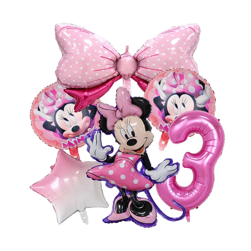 Minnie Mouse Birthday Party Decoration Girls Disposable Tableware Balloon Cups Plates Tablecloth Baby Shower Party Supplies