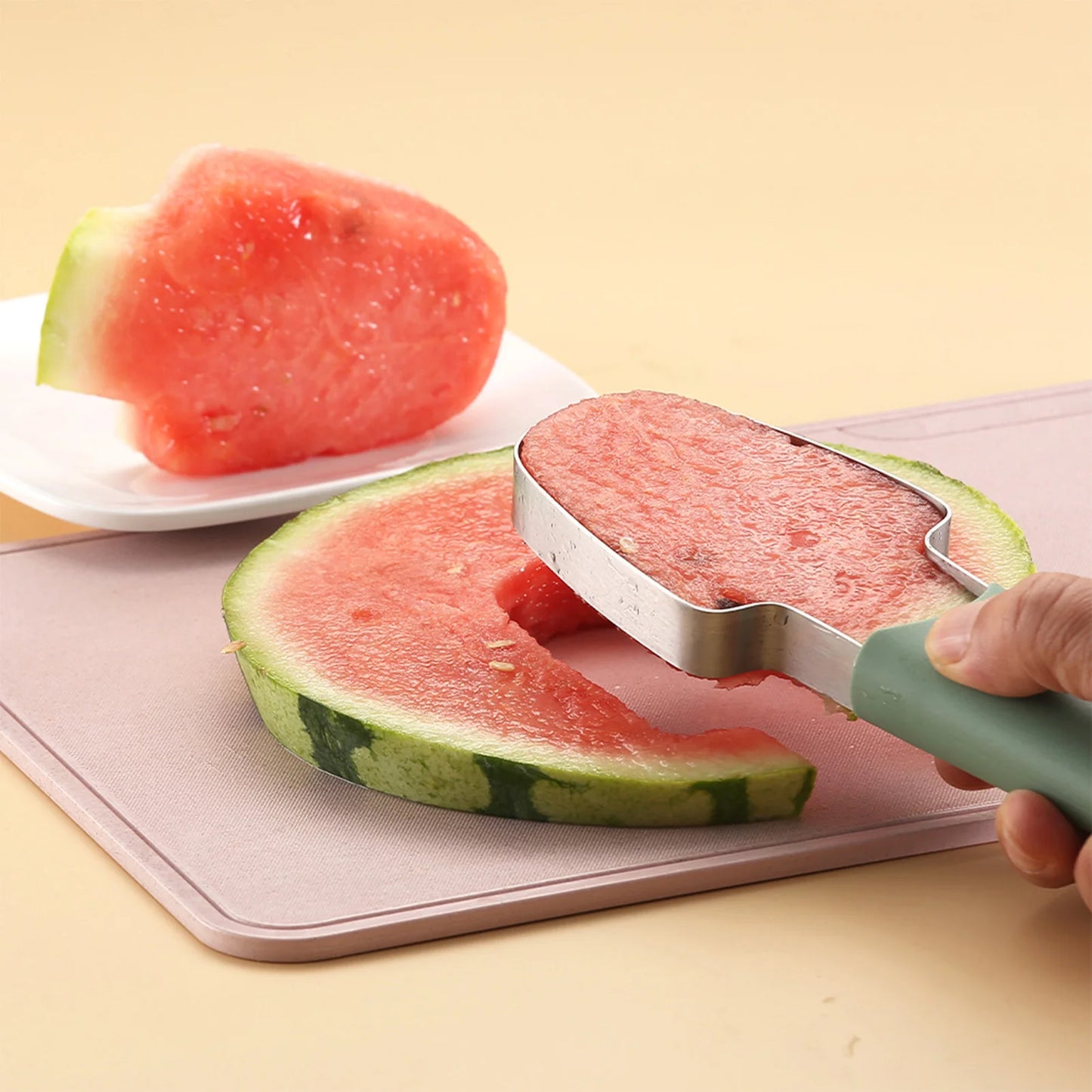 Watermelon Fork Slicer Cutter Stainless Steel Watermelon Popsicle Cutter for Camping Kitchen Gadgets