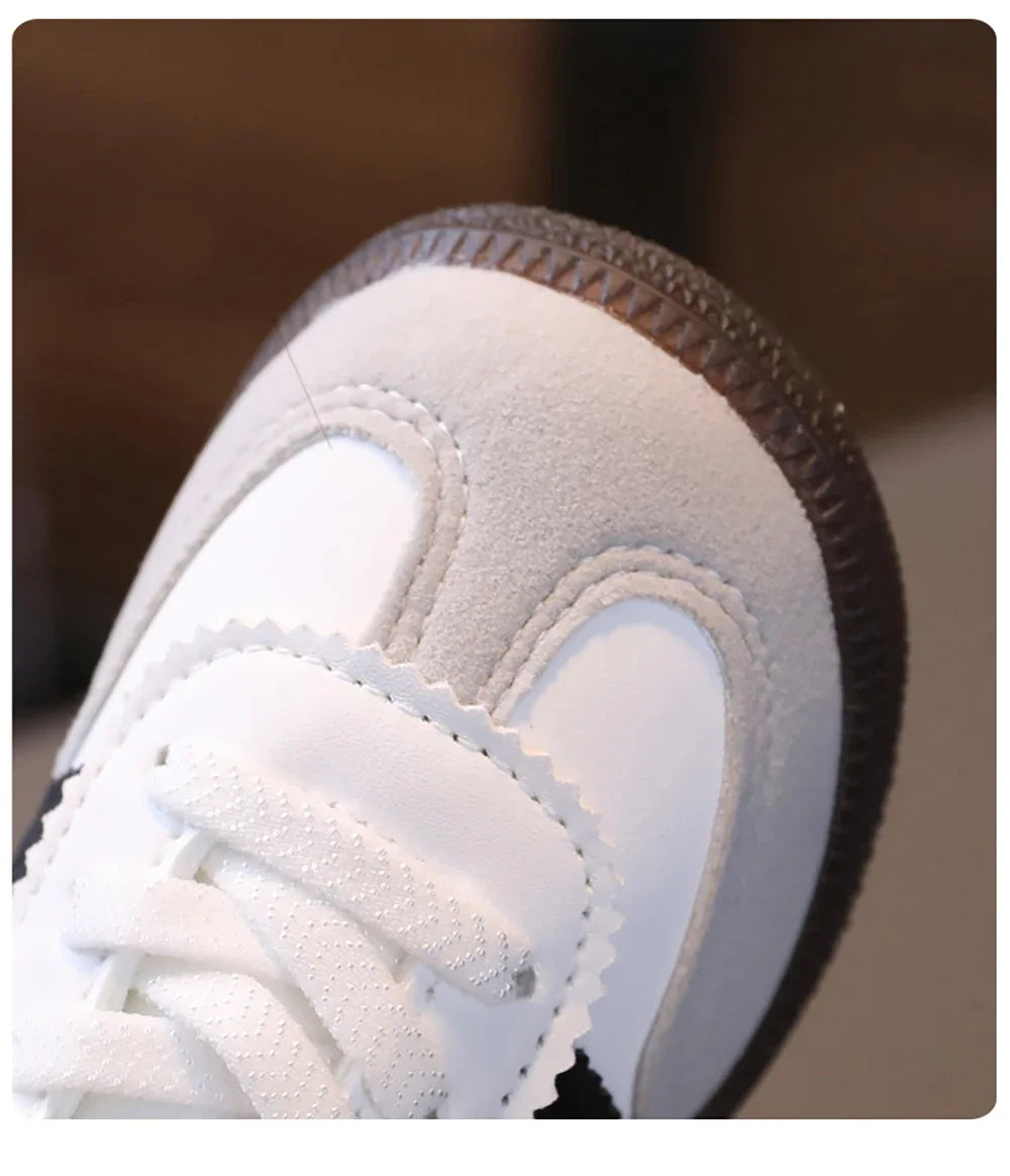 Spring Sport Shoes For Children PU Leather Ergonomics Kids Sneakers