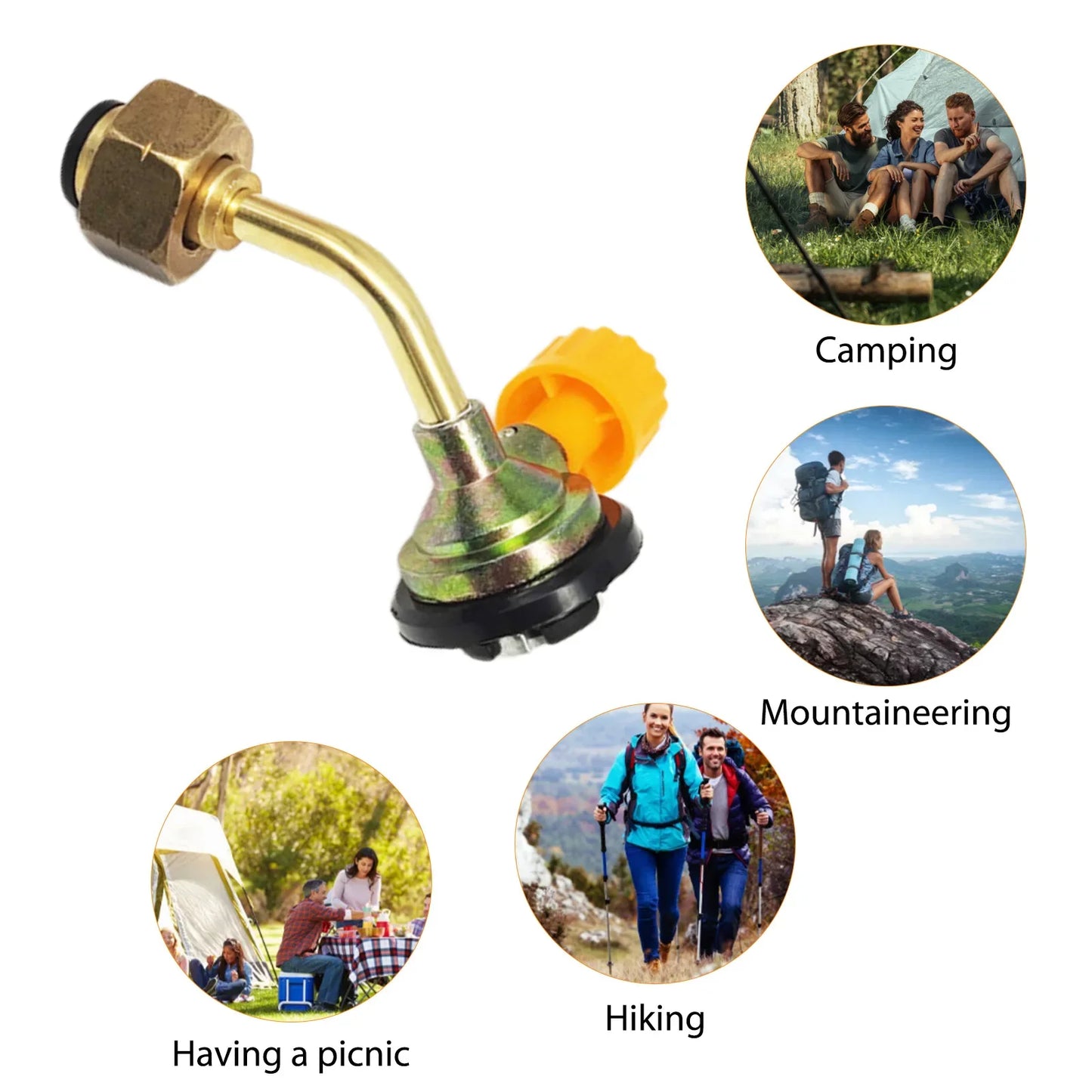 Gas Butane Cylinder Tank Charging Valve Refill Direct Connector Adapter for Outdoor Camping Picnic Cylinder Filling Adapter
