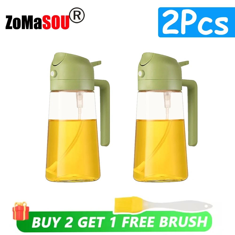 1-4Pc 2-in-1 Sprayer Pourer Oil Empty Bottle Dispenser