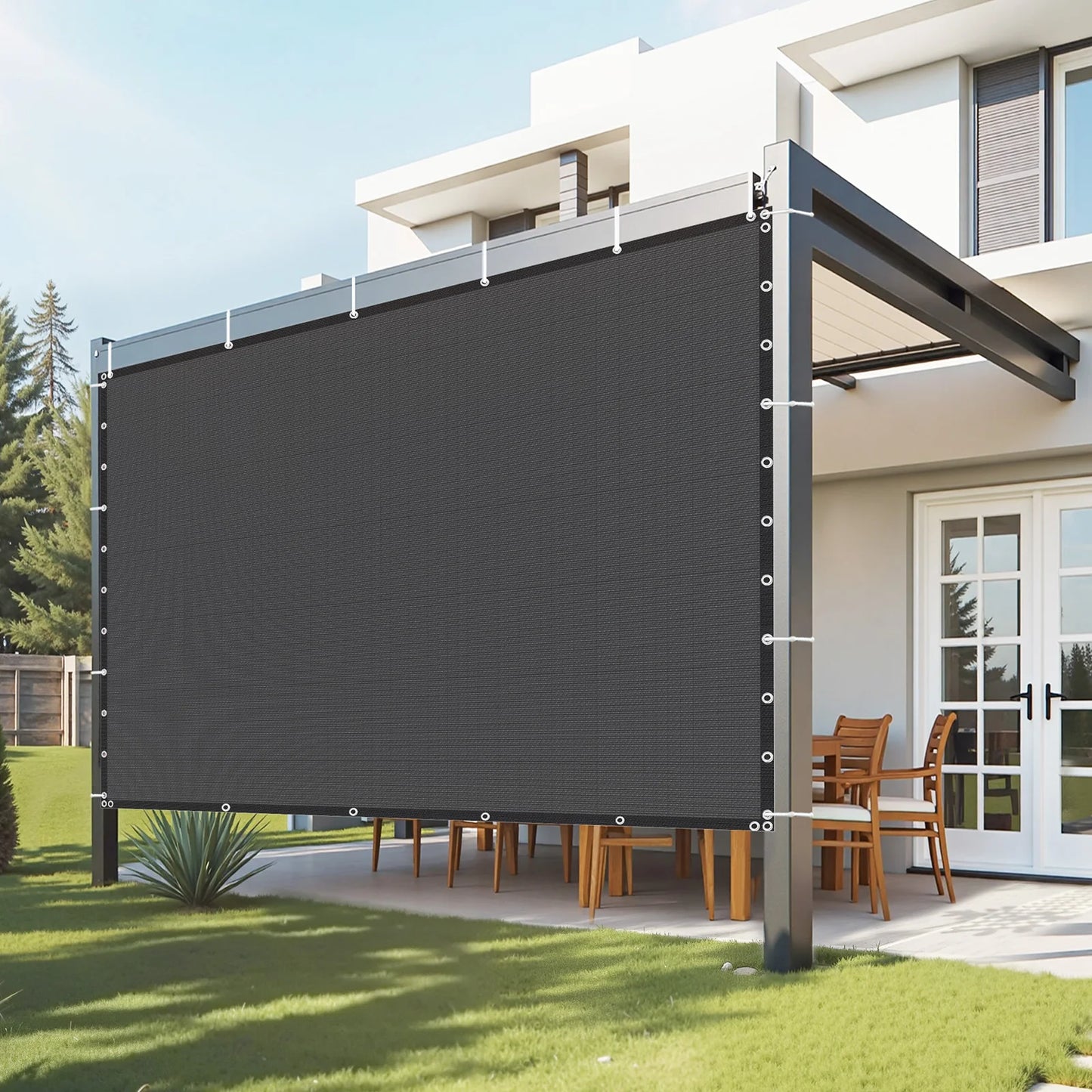 VEVOR 90 Percent Sun Shade Cloth 10x10 12 20 Feet Pergola Shade Cover 140 GSM HDPE Canopy Privacy Screen for Outdoor Patio Garden Backyard