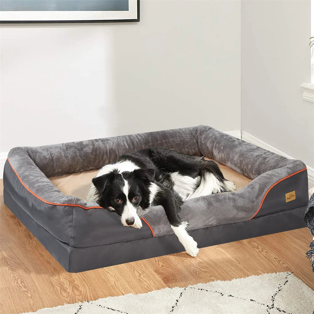 Jumbo Large Orthopedic Dog Bed Memory Foam Waterproof Couch