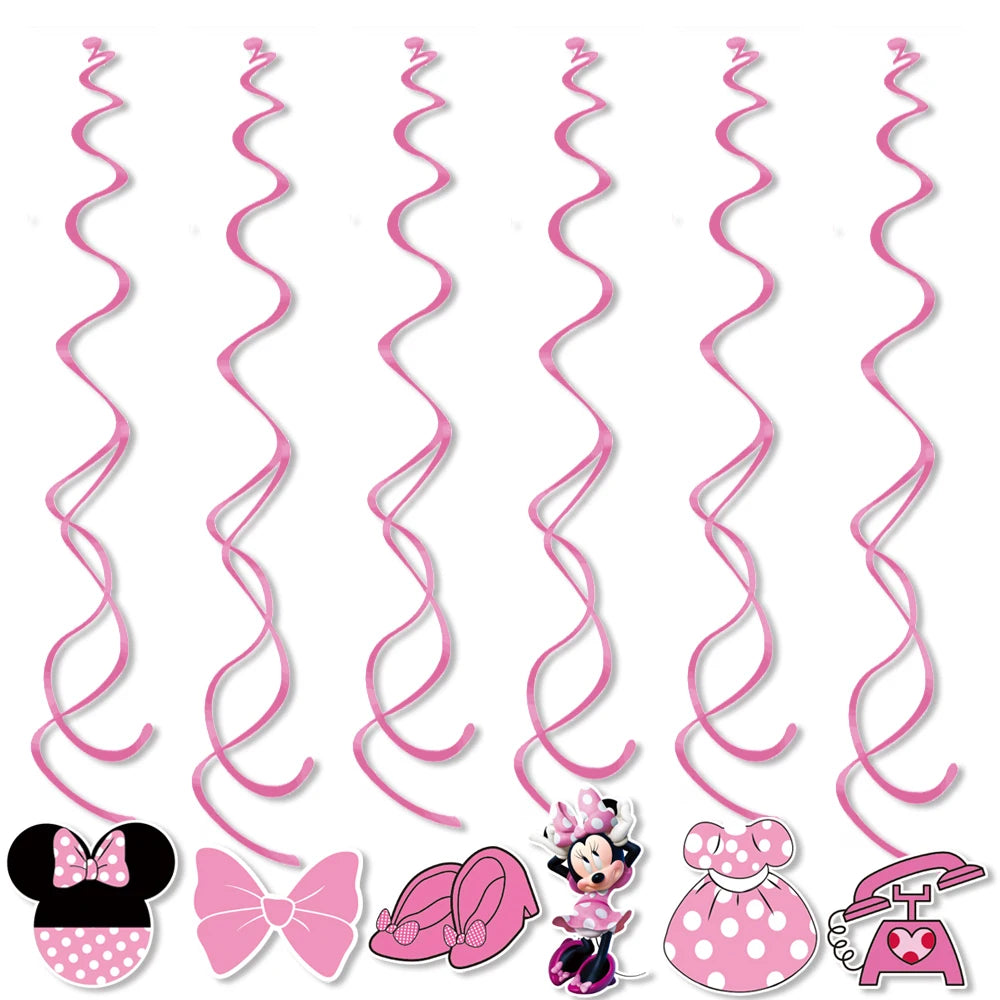 Minnie Mouse Birthday Party Decoration Girls Disposable Tableware Balloon Cups Plates Tablecloth Baby Shower Party Supplies