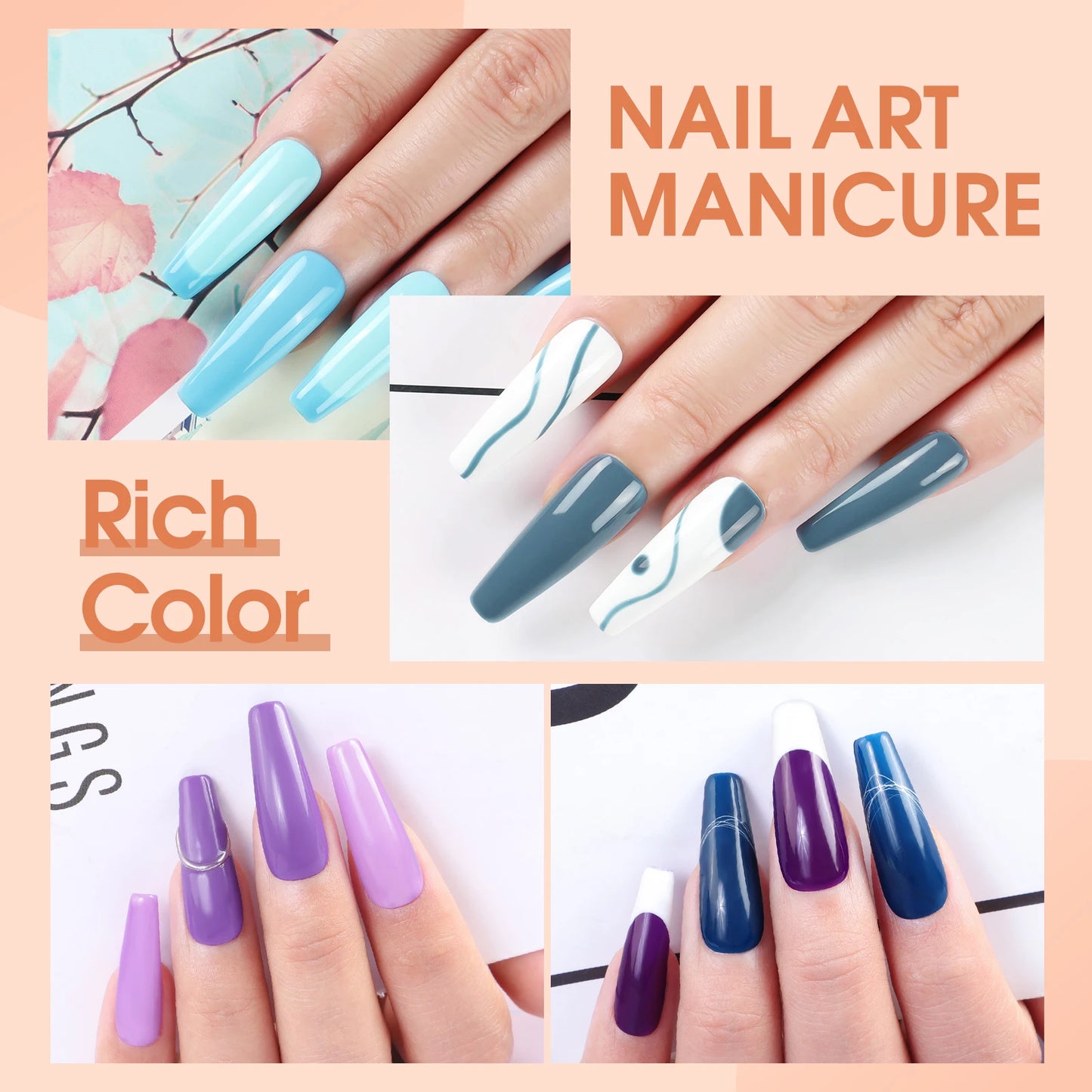 Coscelia 20Pc Manicure Kit With Lamp Base And Top Coat