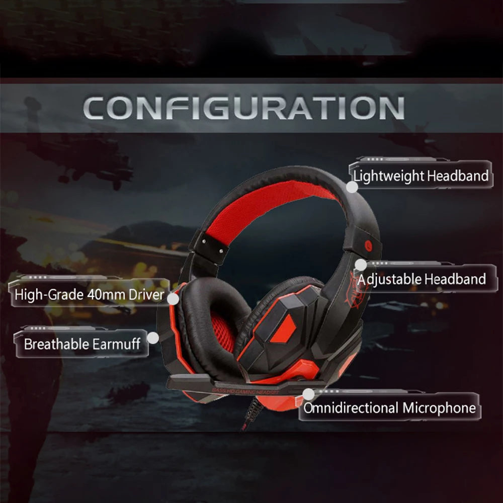Wired Gaming Headset for PS4 PS5 Xbox Smartphone and PC 120 Degree Adjustable with Noise Cancelling Microphone