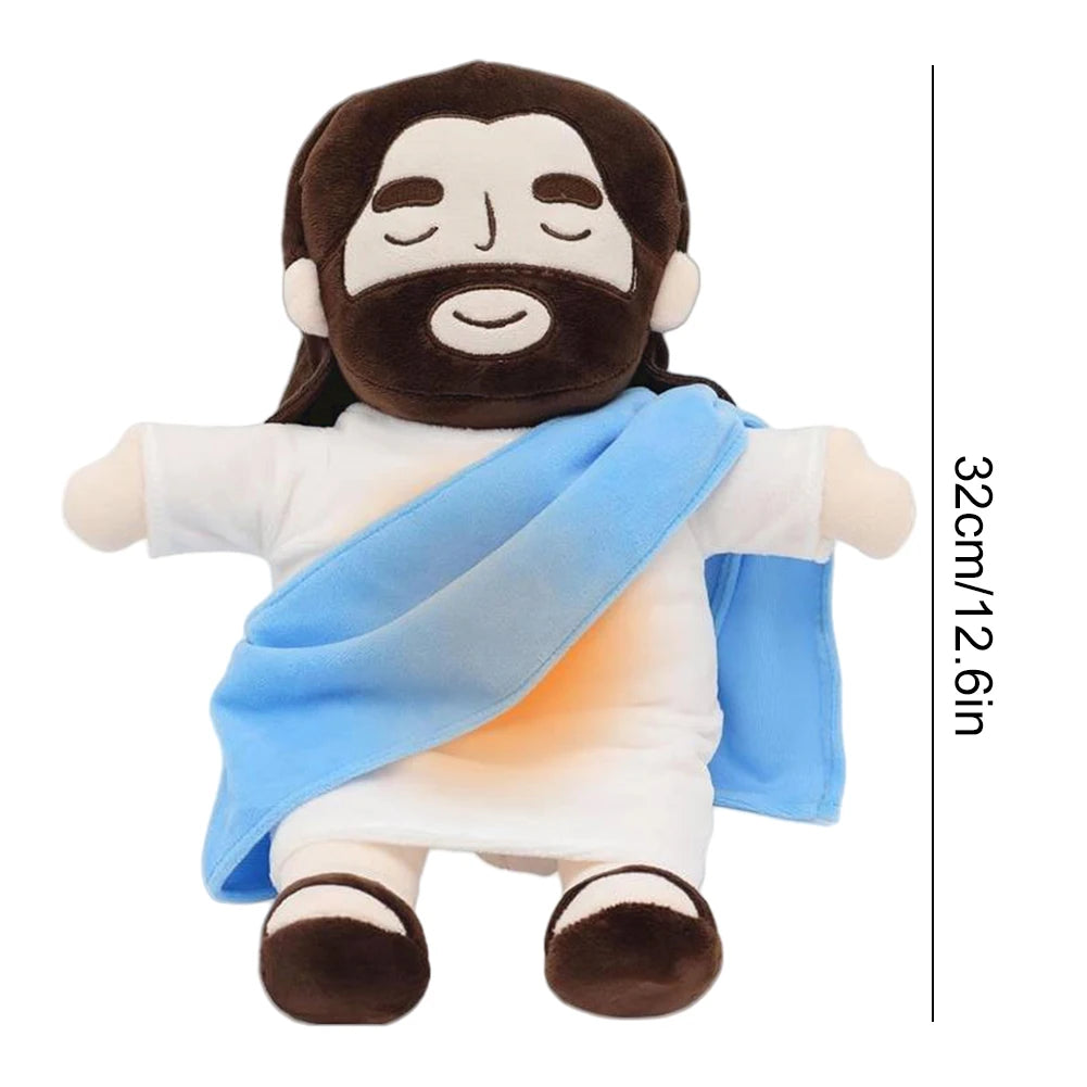 Breathing Jesus Plush Toy 32cm Soothing Stuffed Doll