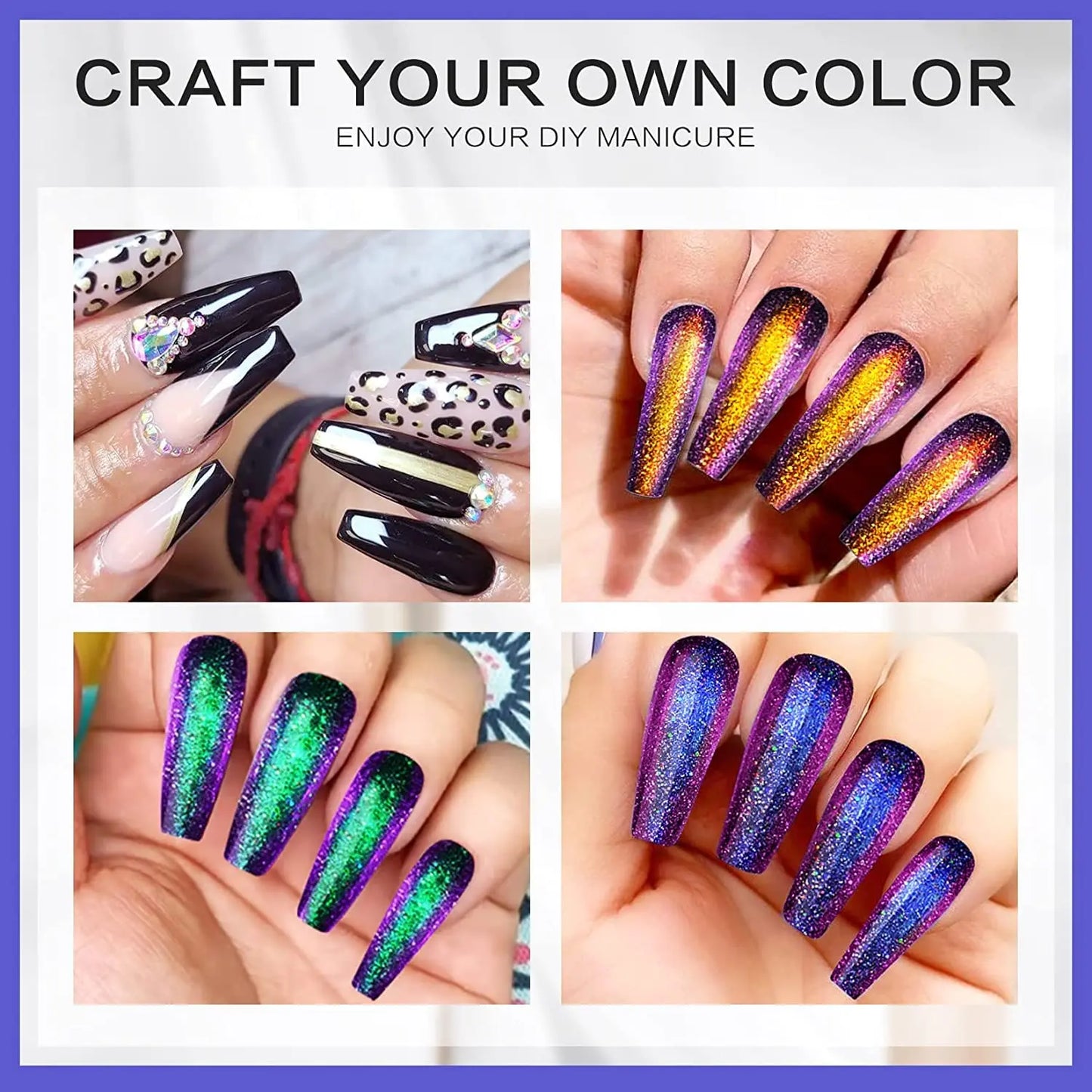 Morovan Chameleon Gel Nail Polish Set With Base Top