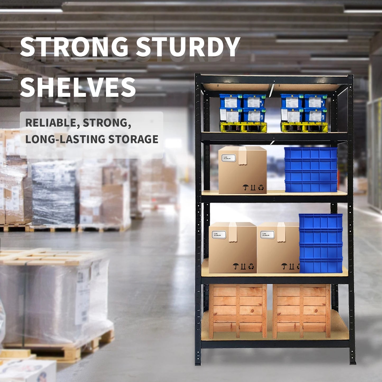 DayPlus Shelf 5 Tier Garage Shelving Heavy Duty Adjustable Storage