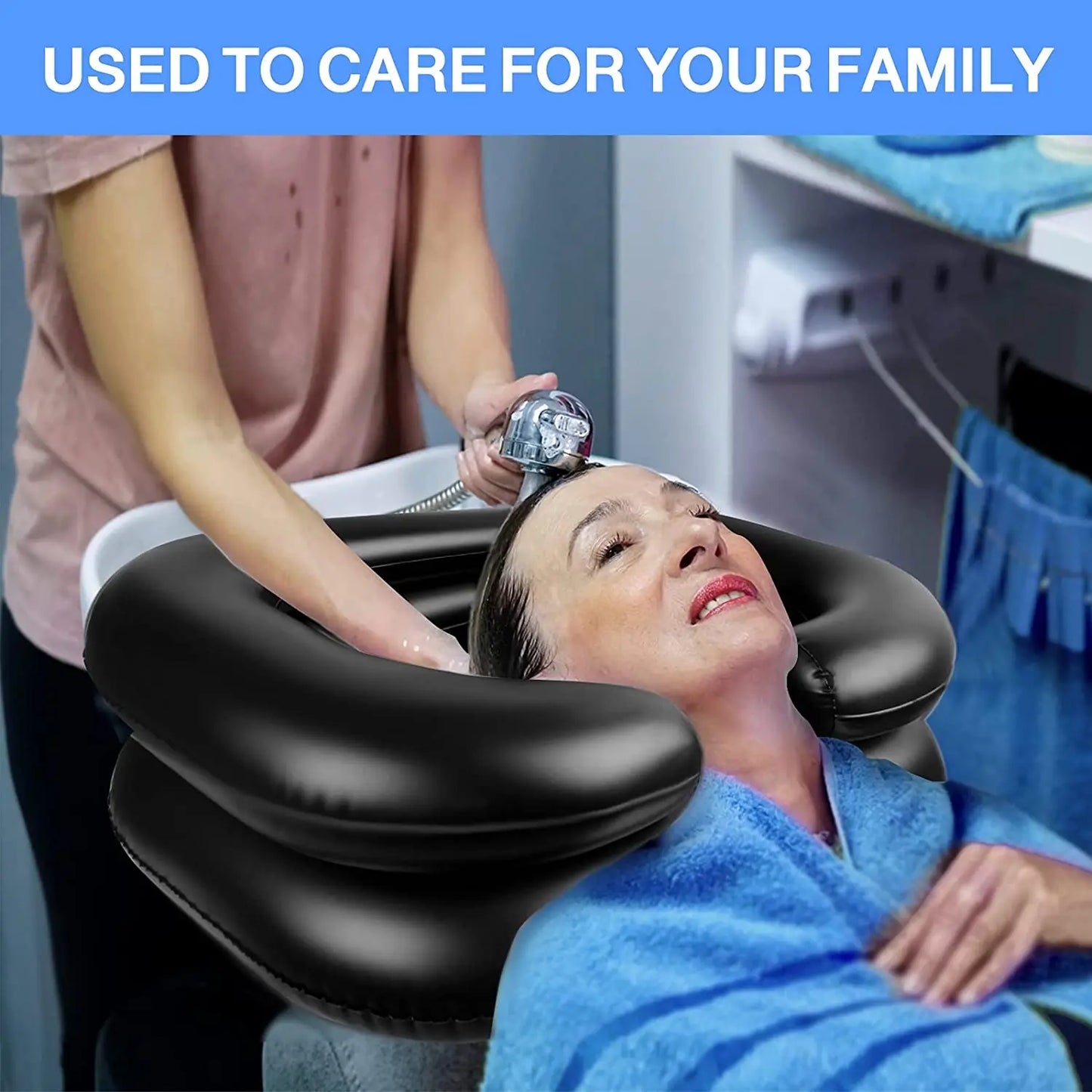 Inflatable Shampoo Basin - Portable Hair Washing Bowl for Bedridden