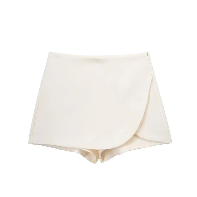 Mujer 2025 Asymmetric Skort For Women High Waist Pink Black