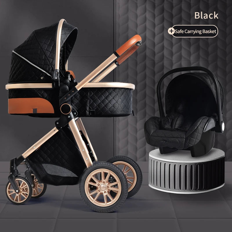 3in1 Baby Stroller Multifunctional Luxury Two-Way Travel Stroller
