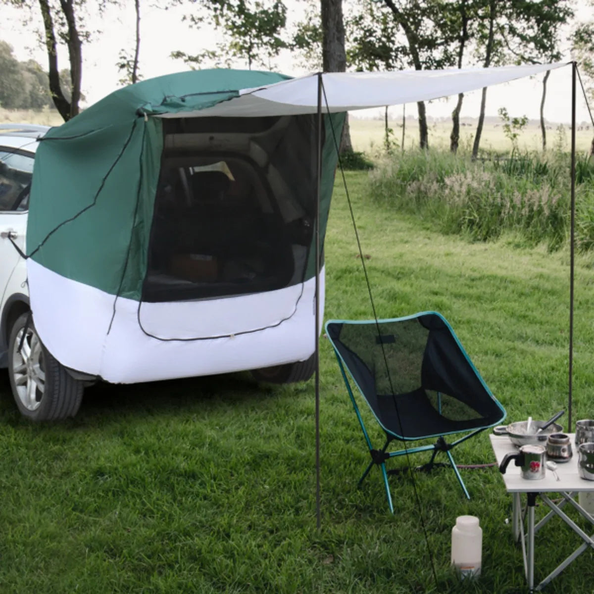 Camping Car Rear Tent Outdoor Car Trunk Tent With Canopy Extension Sunshine Proof Camping Equipment