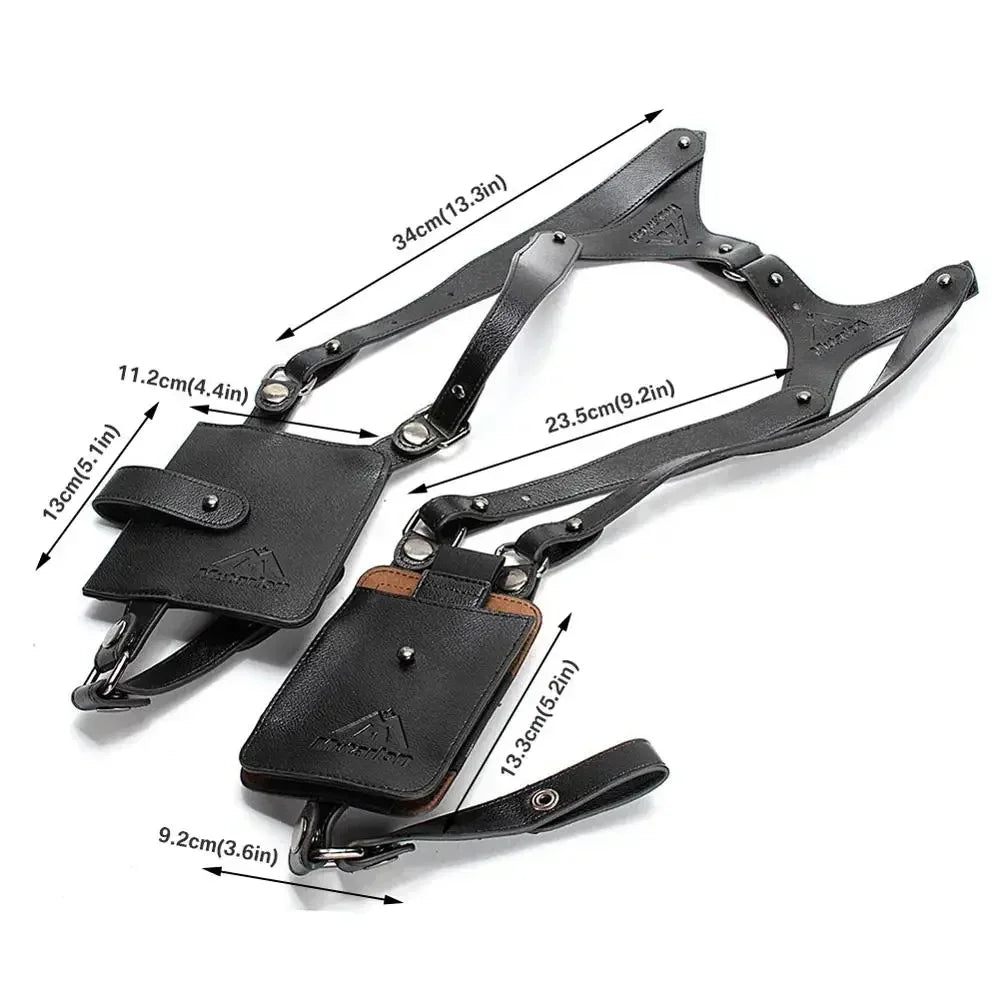 Portable Men Genuine Leather Anti Theft Hidden Underarm Bag Holster Phone Case Card Wallet Pocket Key Purse Travel Accessories