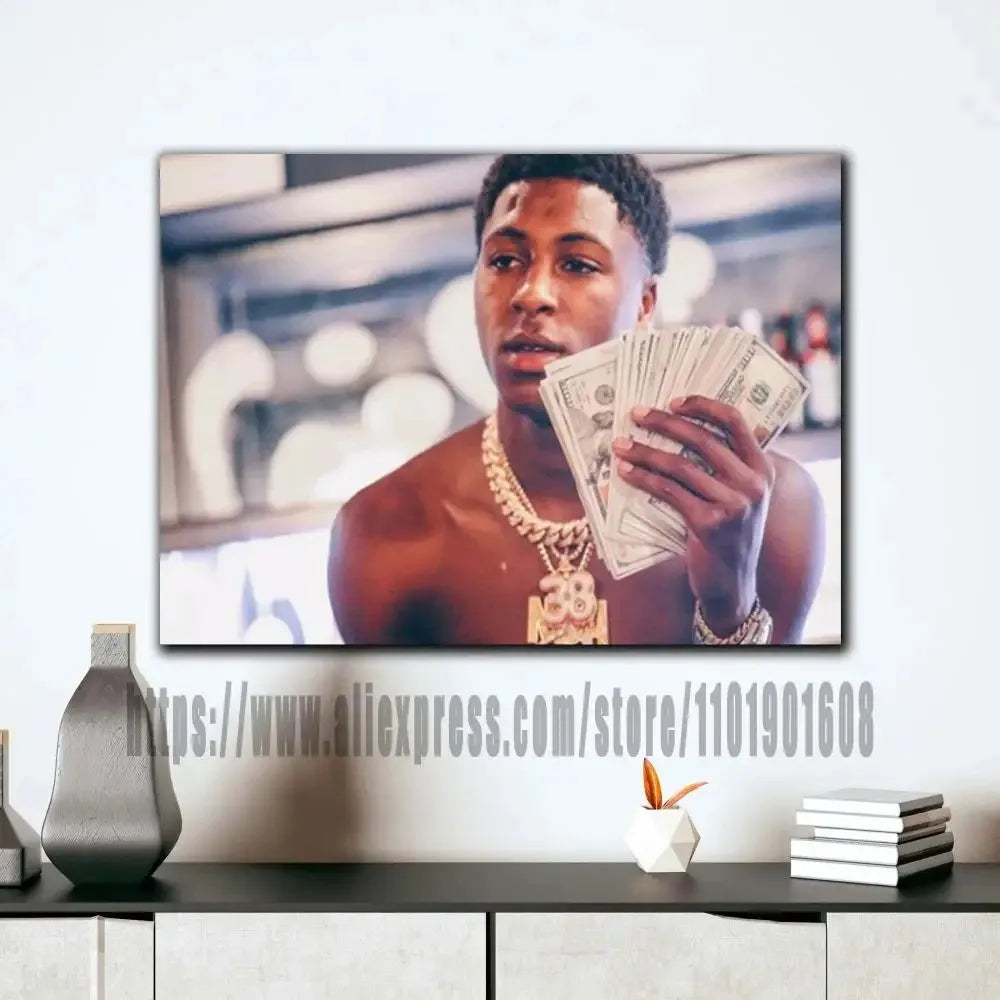 Classic YoungBoy Aka Aka Rapper Canvas Art Wall Poster