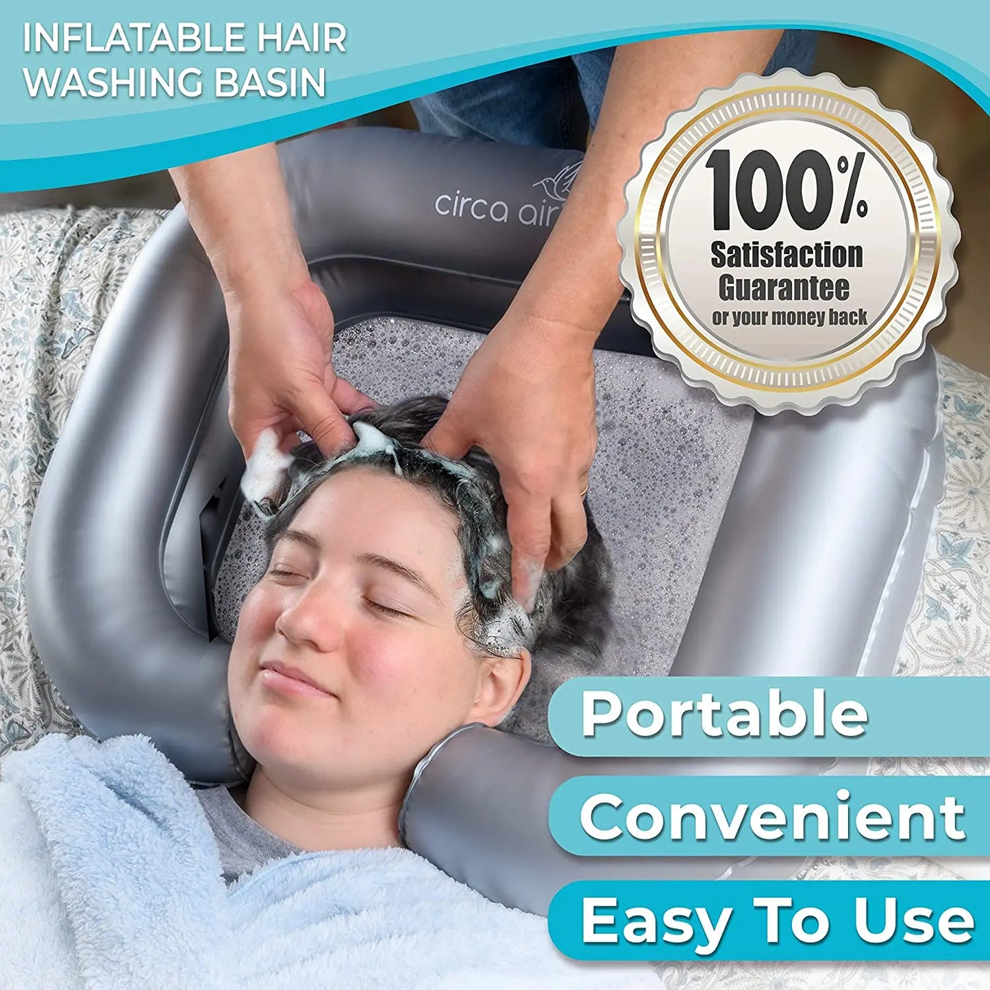 Inflatable Shampoo Basin - Portable Hair Washing Bowl for Bedridden
