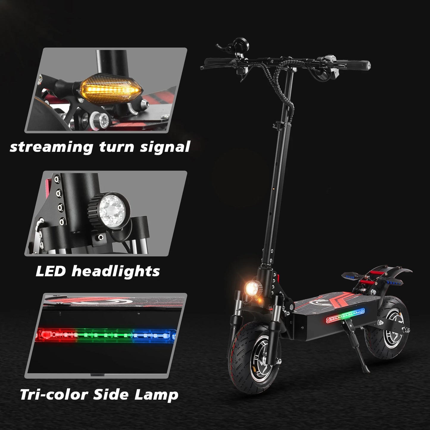 High Speed Off Road Electric Scooter 3200W Dual Motor Long Endurance Mileage Foldable Commuting E Scooter